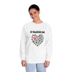 My Valentine Has Paws Long Sleeve T-Shirt