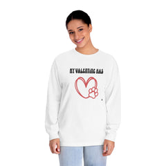 My Valentine Has Paws Heart-N-Paws Unisex Long Sleeve T-Shirt