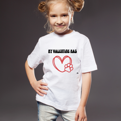 My Valentine Has Paws Heart-n-Paws Kids Heavy Cotton™ Tee