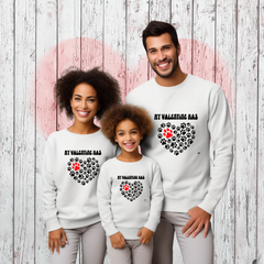 My Valentine Has Paws One Red Paw Unisex Heavy Blend™ Crewneck Sweatshirt