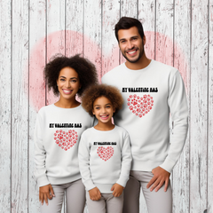 My Valentine Has Paws Red Heart Unisex Heavy Blend™ Crewneck Sweatshirt