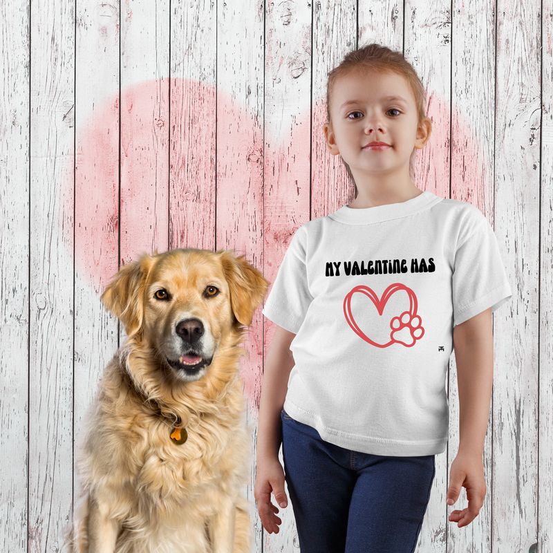 My Valentine Has Paws Heart-n-Paws Kids Heavy Cotton™ Tee