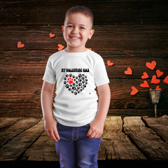 My Valentine Has Paws One Red Paw Heart Kids Heavy Cotton™ Tee