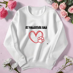 My Valentine Has Paws Heart-n-Paws Unisex Heavy Blend™ Crewneck Sweatshirt