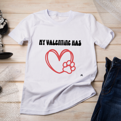 "My Valentine Has Paws" Unisex Heavy Cotton Short Sleeve T-Shirt